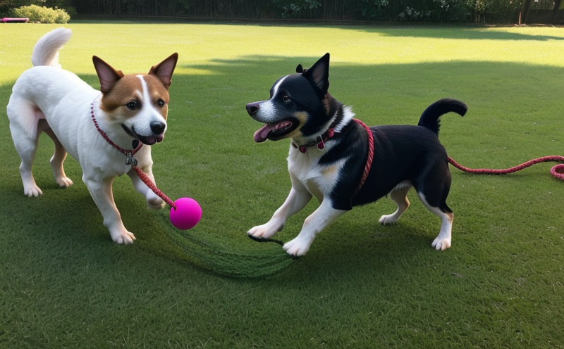 Dog enthusiastically playing tug of war with a durable rope toy