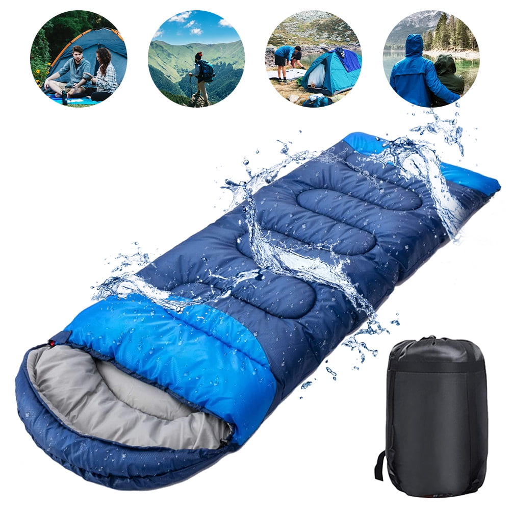 A high-quality sleeping bag laid out inside a tent with morning light streaming through