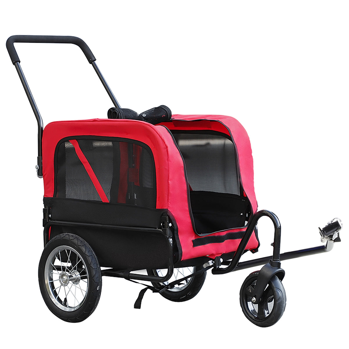 Aosom Elite Jr pet bike trailer with stroller conversion