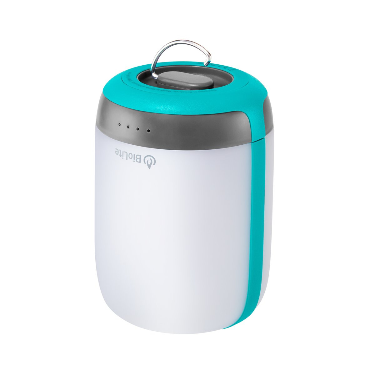 BioLite AlpenGlow 500 camping lantern with frosted globe and multiple color modes