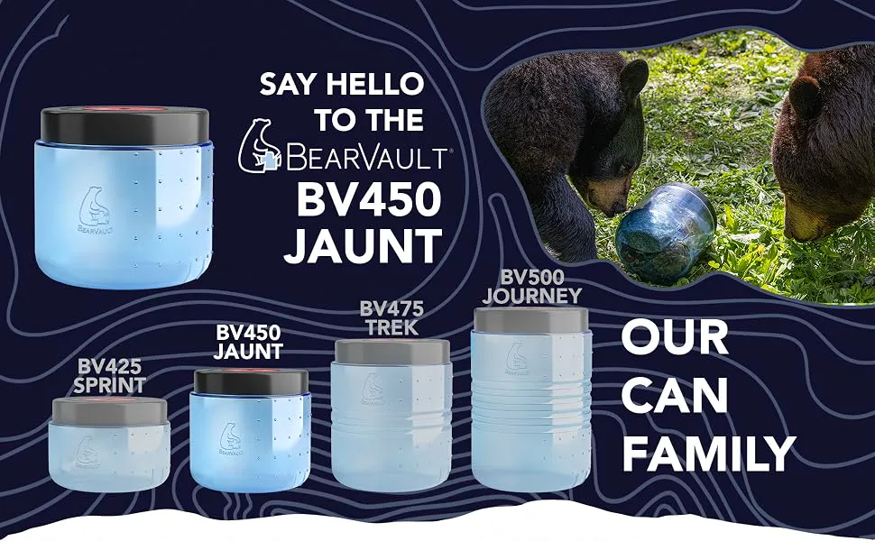 BearVault BV450 Jaunt compact bear canister for weekend backpacking trips