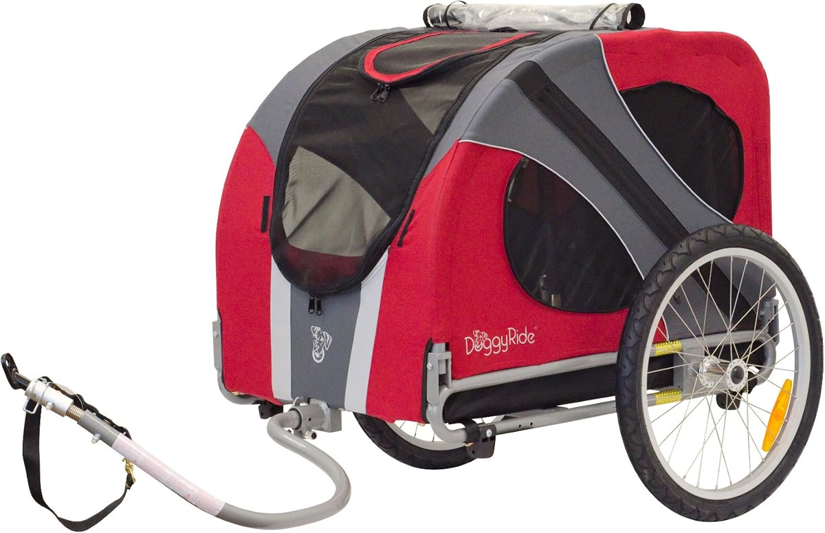 DoggyRide Novel dog bike trailer with large interior space