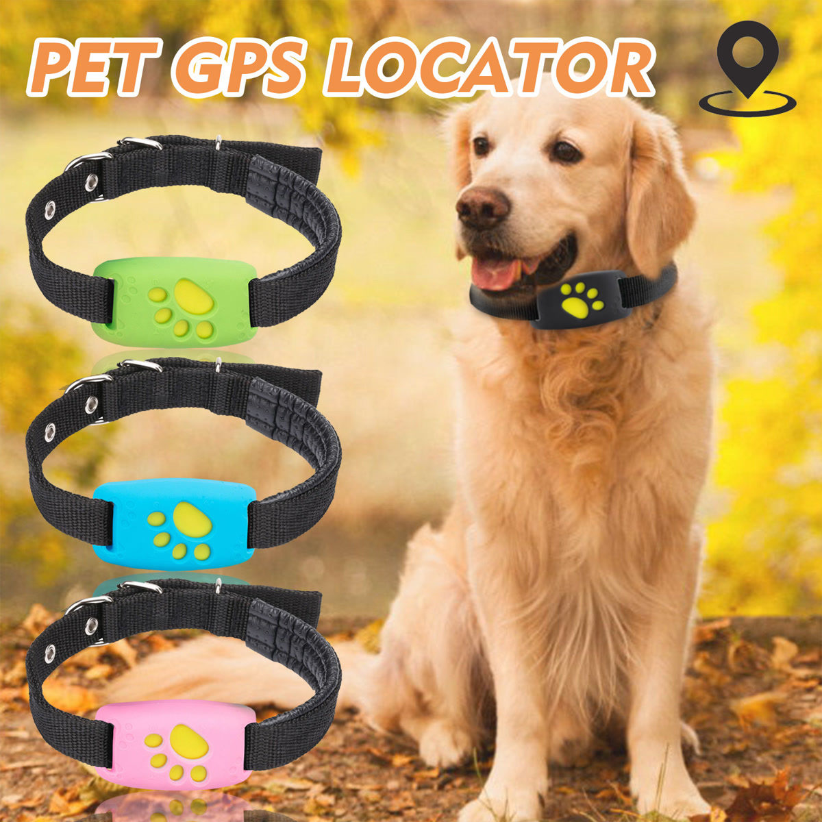 GPS dog tracker collar with real-time tracking for outdoor hiking