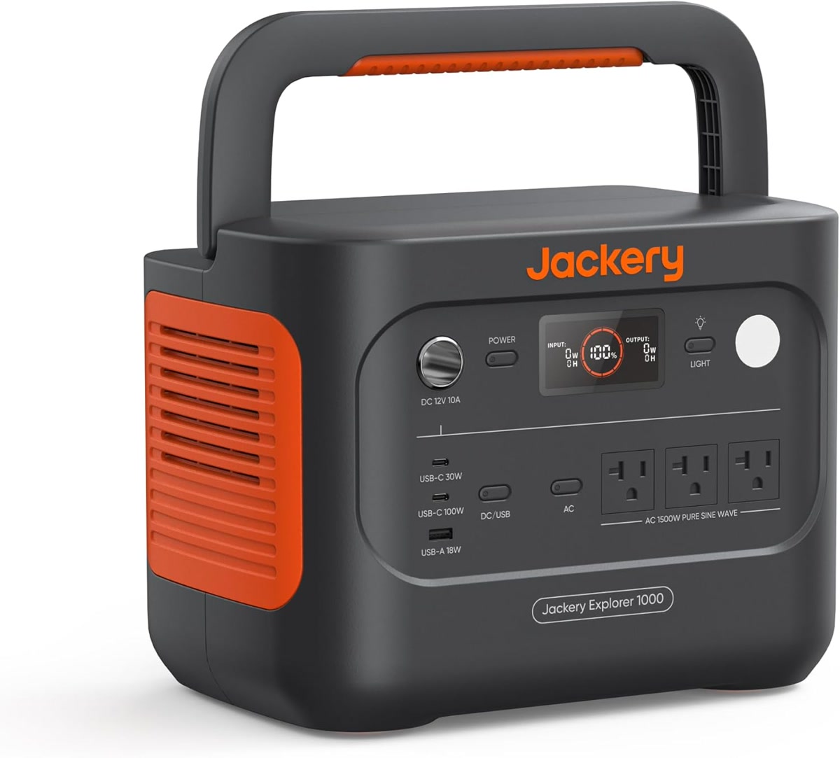 Jackery Explorer 1000 v2 portable power station with carrying handle