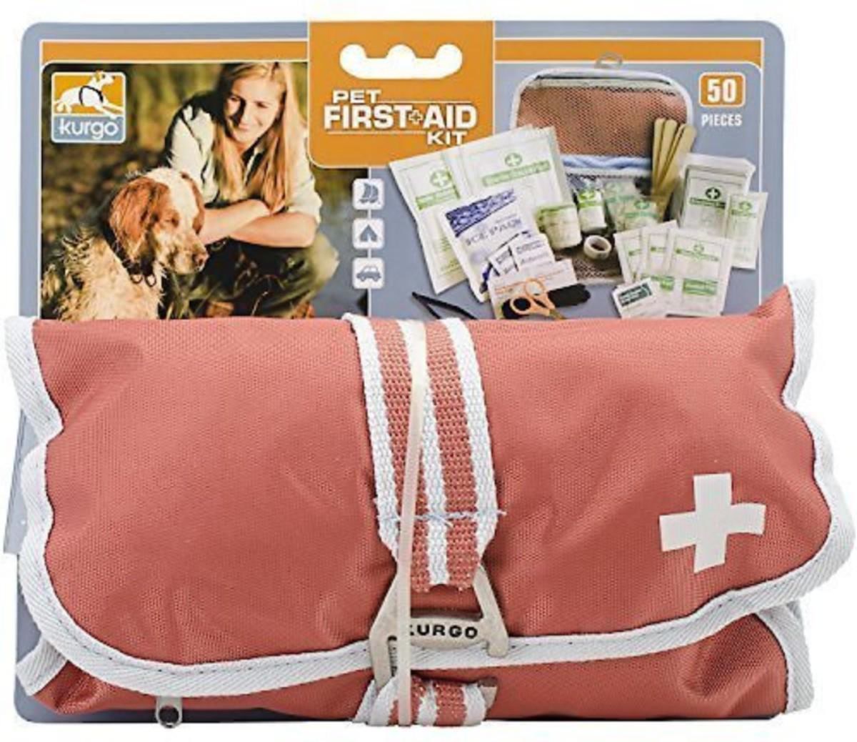 Kurgo dog first aid kit with emergency supplies