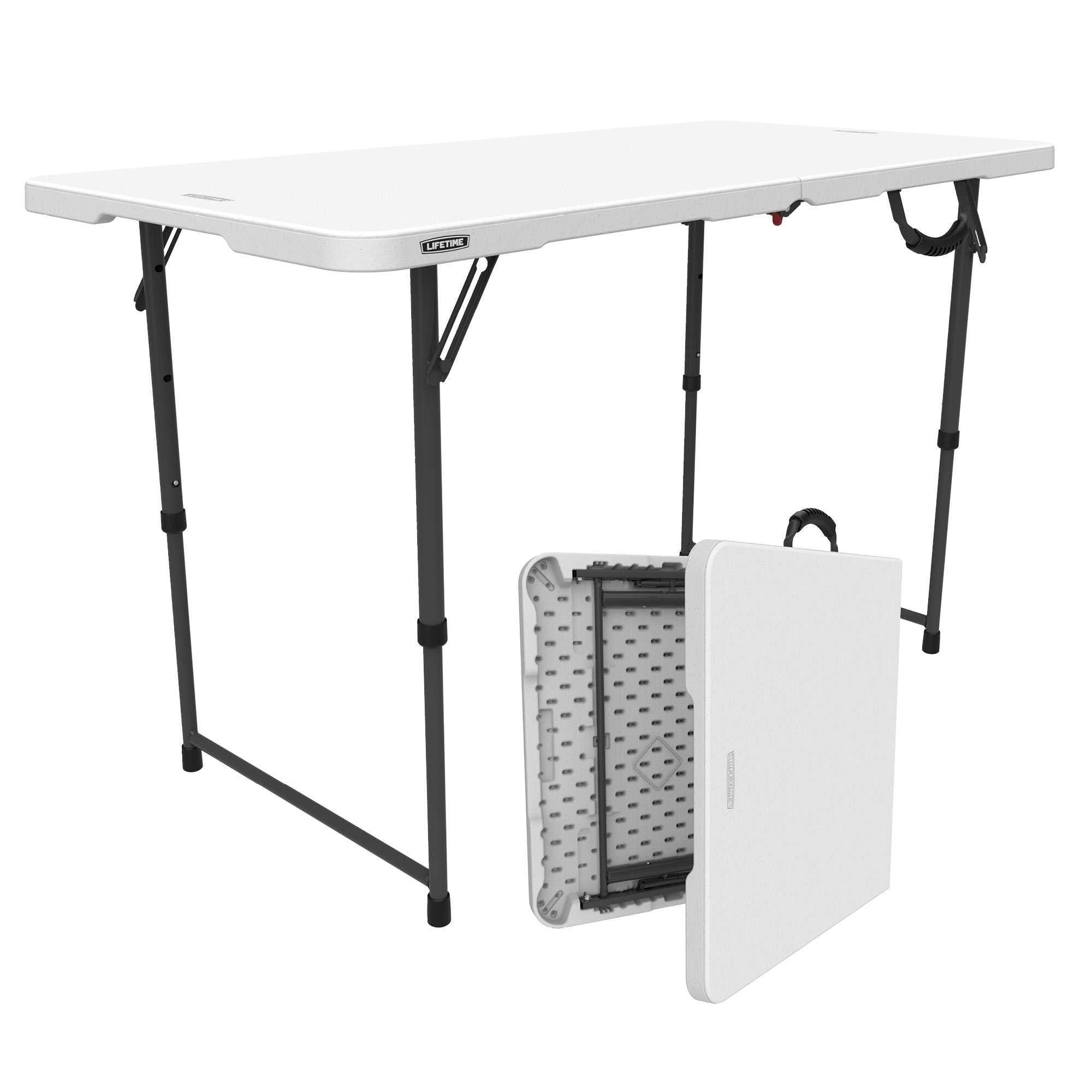 Lifetime 4-Foot Fold-in-Half Adjustable Table product photo