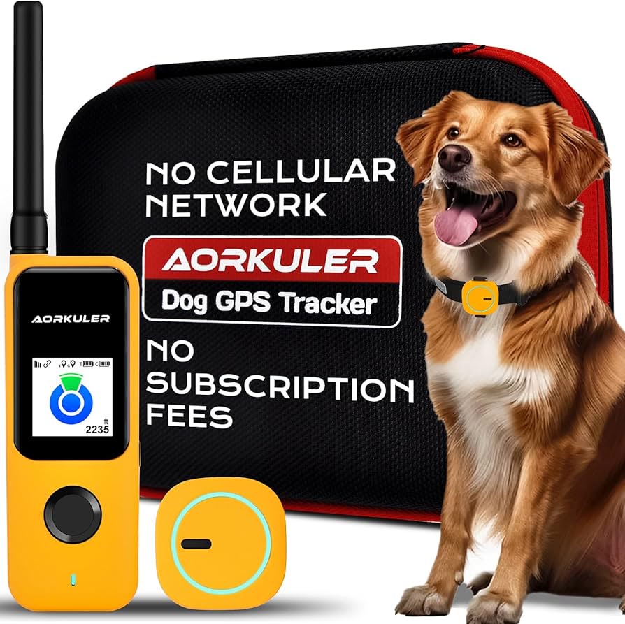 GPS dog tracker with no monthly fees for outdoor hiking
