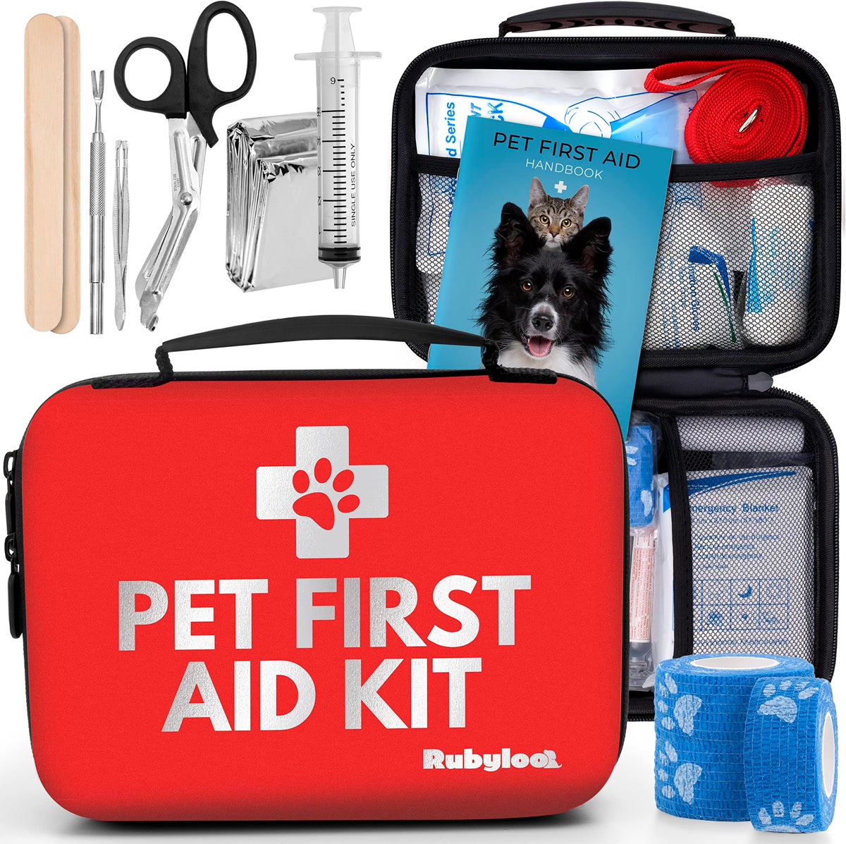 RC Pet Products dog first aid kit in red pouch