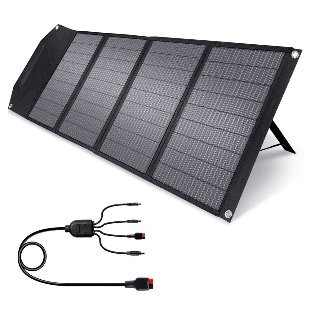 ROCKPALS 100W Portable Solar Panel with kickstand