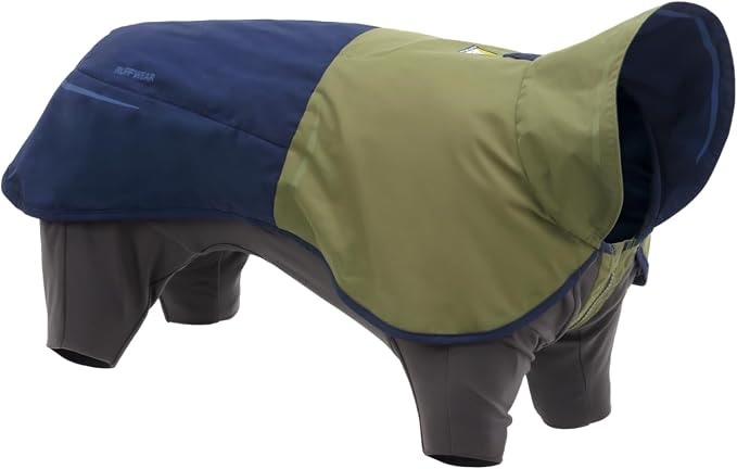 Ruffwear Sun Shower coverall dog raincoat with leg straps for full body coverage
